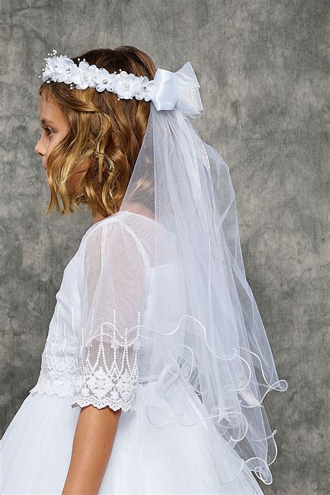 first communion headband veils|1st communion veils headpieces.